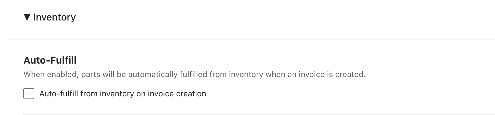 Auto-Fulfill on Invoice