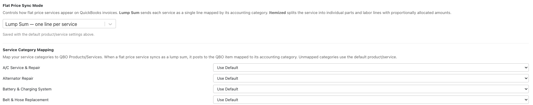 Flat Price Sync Mode